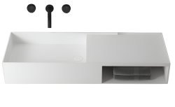 Тумба с раковиной ABBER Stein 120 AS2649-1.2 подвесная, белая матовая